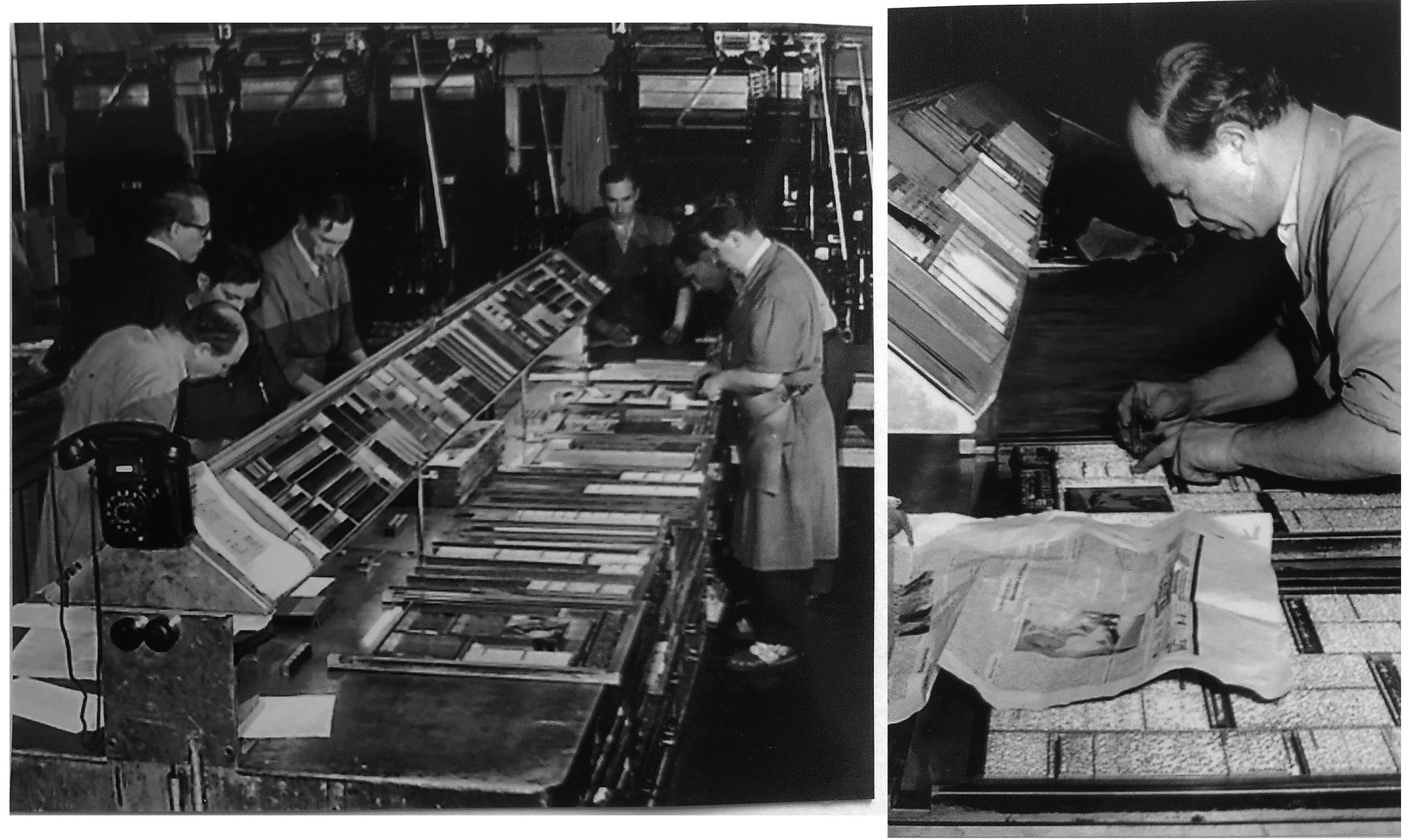 Mit Bleisatz beginnen Aufbruchzeiten